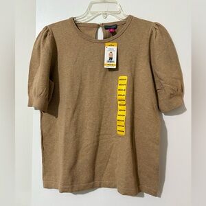 Vince Camuto Brown Elbow Sleeve Sweater NWT